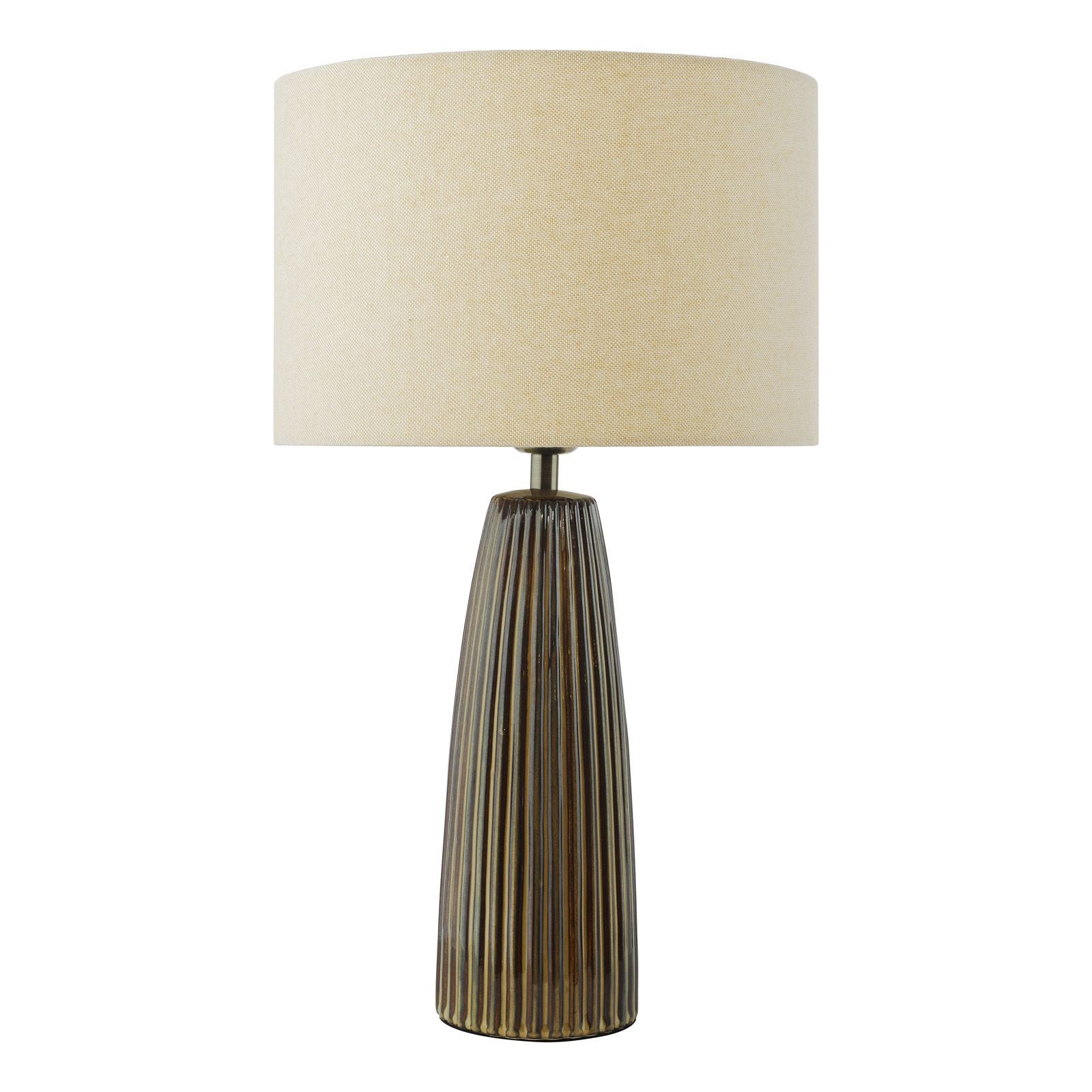 Kaulana Table Lamp- Brown With Shade