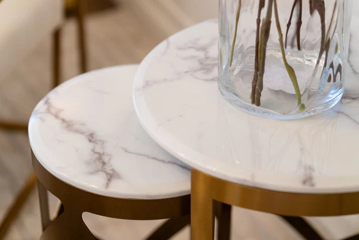 Cannes Side Table Set Gold - Finish