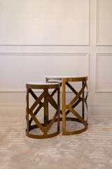 Cannes Side Table Set Gold - Finish
