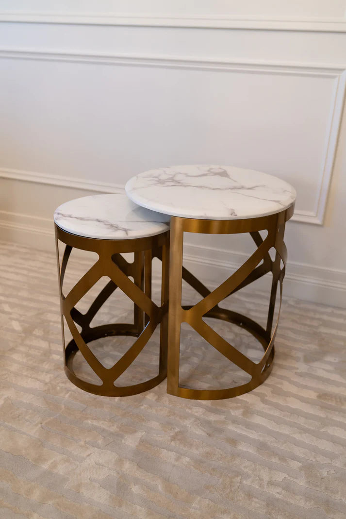 Cannes Side Table Set Gold - Finish