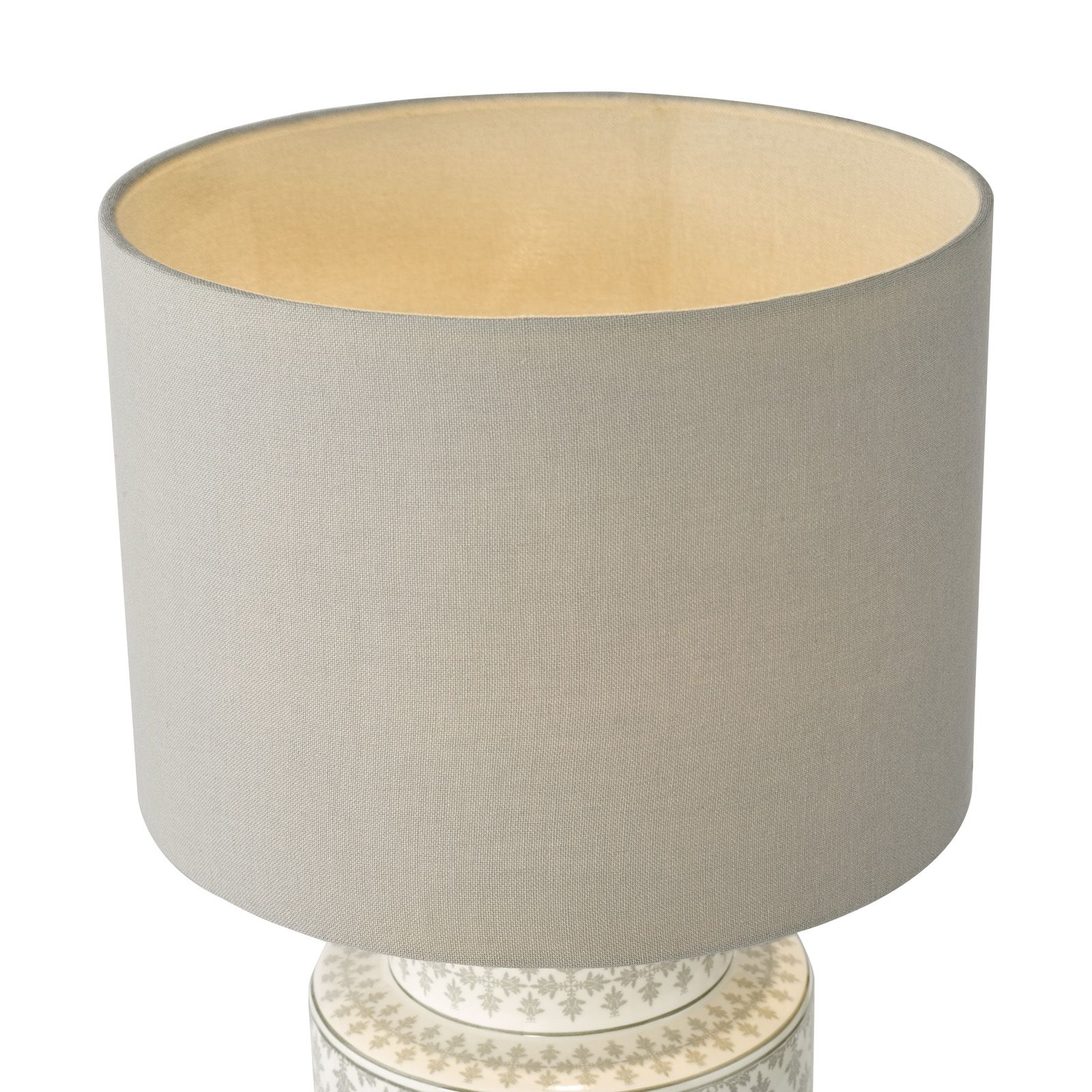 Kedron Table Lamp-  Grey and Satin Chrome With Shade
