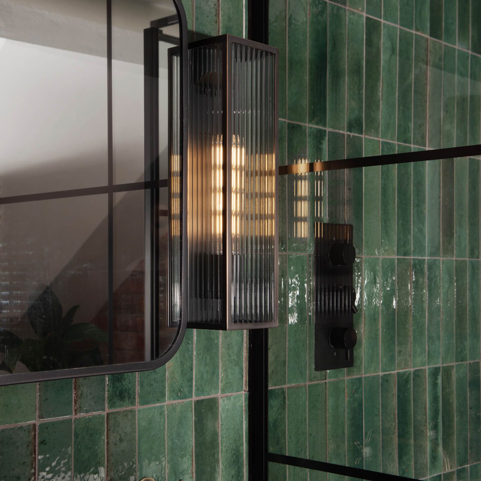 Keegan Small/Large Flush Wall Light IP44 - Rubbed Bronze