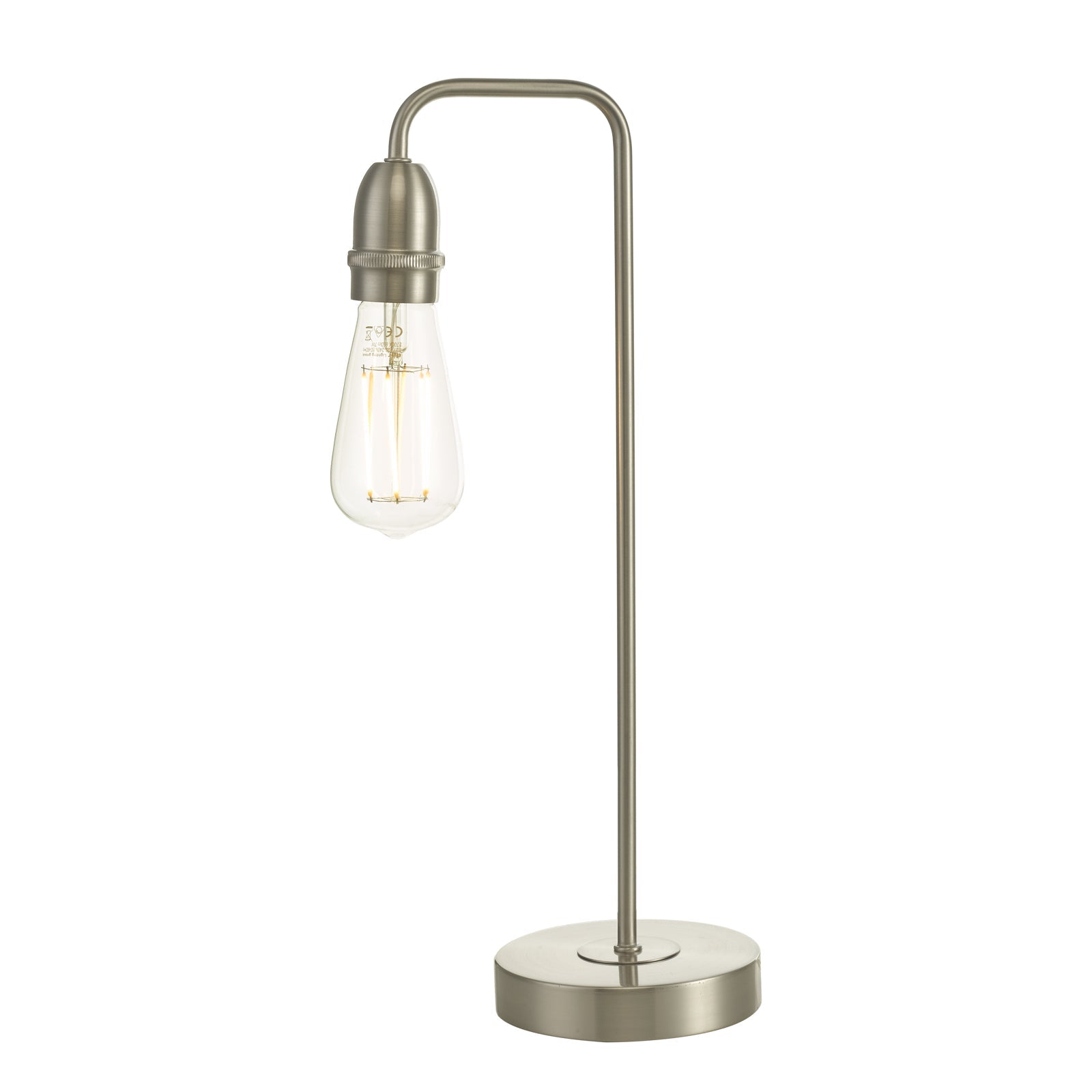Kiefer Table Lamp Black & Antique Brass/Satin Chrome E27