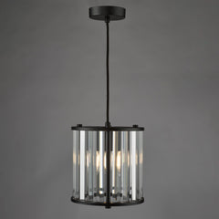 Kiran 1Lt Pendant - Natural Brass/Satin Black