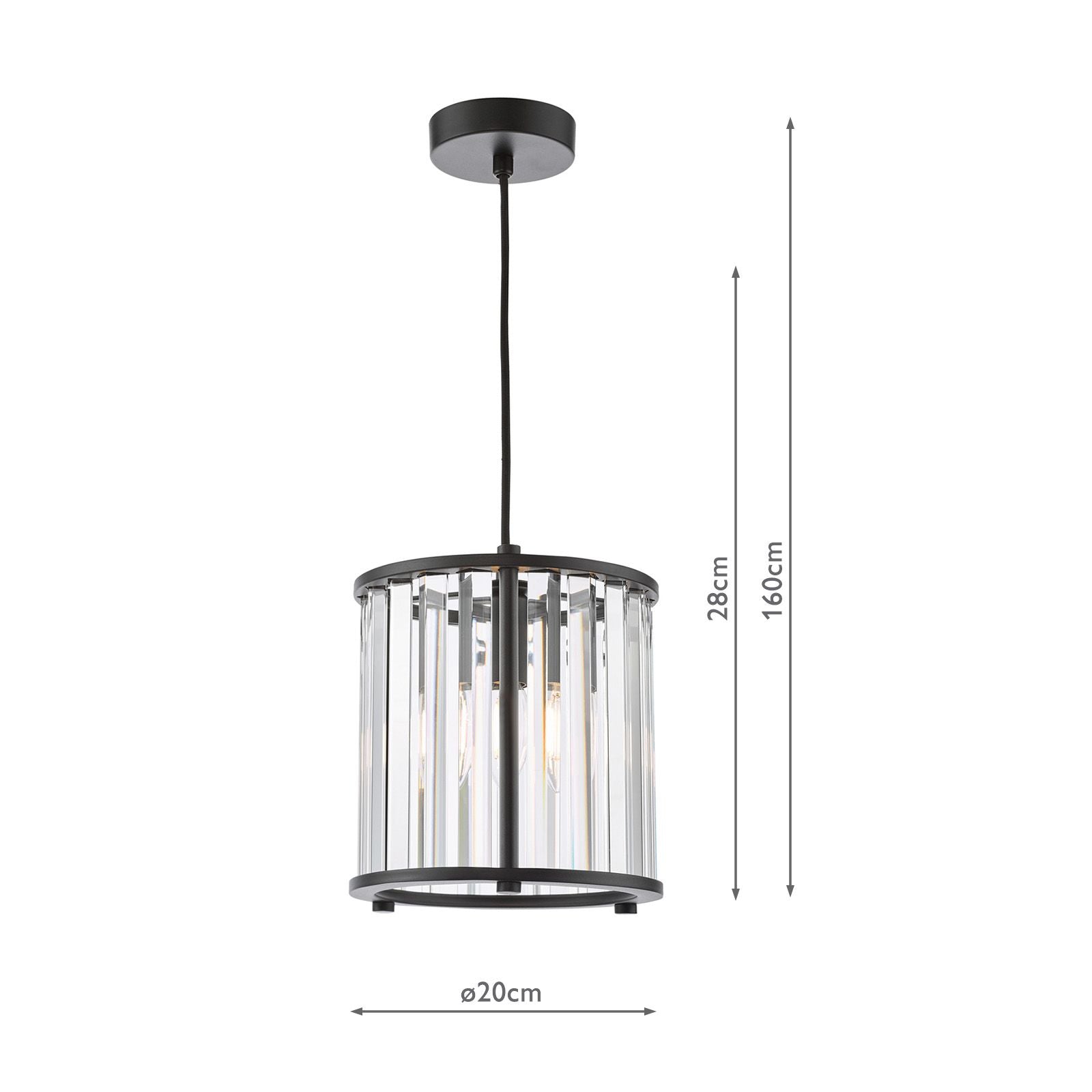 Kiran 1Lt Pendant - Natural Brass/Satin Black