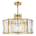 Kiran 5Lt Crystal Ceiling Light - Natural Brass / Satin Black