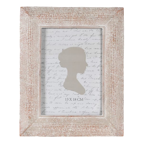 Distressed Off-white Photo Frame - Christmas Gift