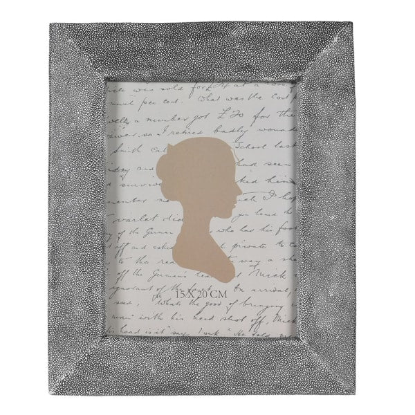 Black and White Shagreen Photo Frame - Christmas Gift