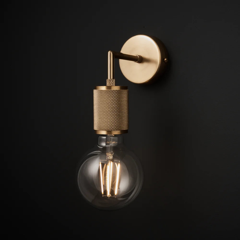 Knurled Edison Wall Light- Various Finishes