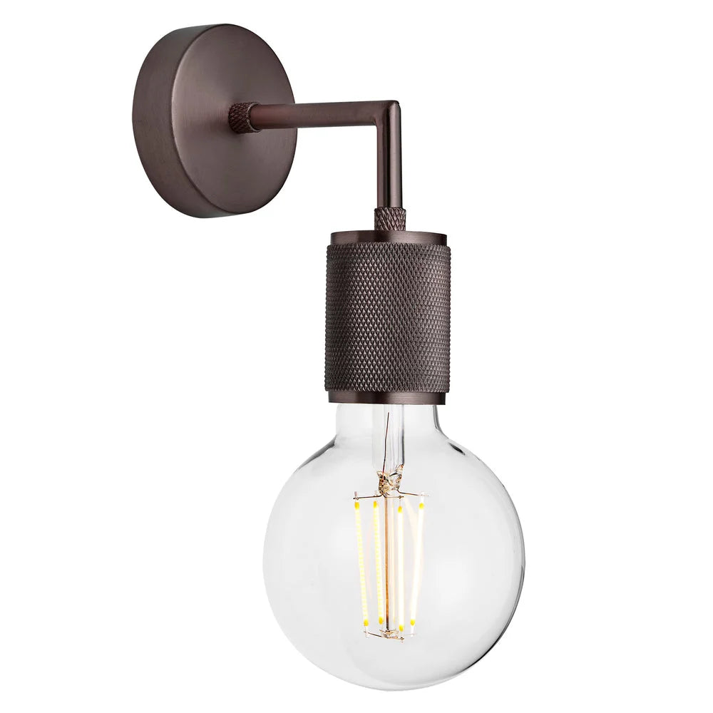 Knurled Edison Wall Light- Various Finishes