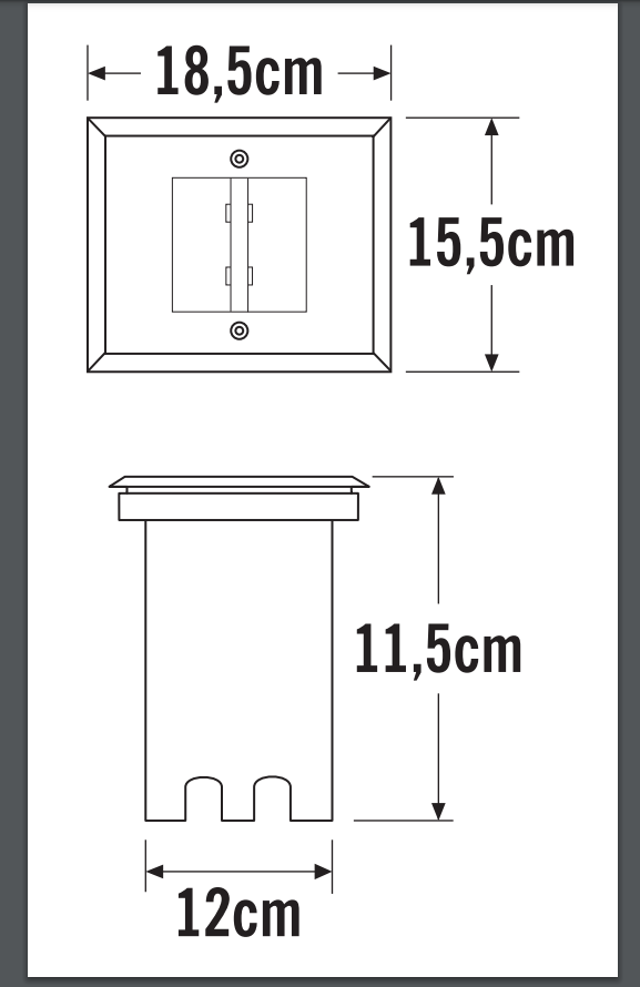 Ground Spot High Power LED IP65 - Adjustable Beam