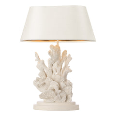 Korallion Table Lamp In Chalk White/Gold And Black Base Only E27