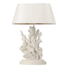 Korallion Table Lamp In Chalk White/Gold And Black Base Only E27