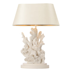 Korallion Table Lamp In Chalk White/Gold And Black Base Only E27