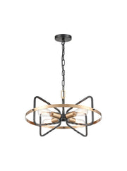 Kestrel 4Lt Centre Fitting  - Black & Brass Finish