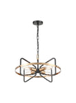 Kestrel 4Lt Centre Fitting  - Black & Brass Finish