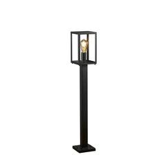 Carpi Short Pole E27 Black with Clear Glass