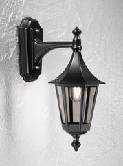 Bournemouth Outdoor Wall Light IP43 - Black Aluminium