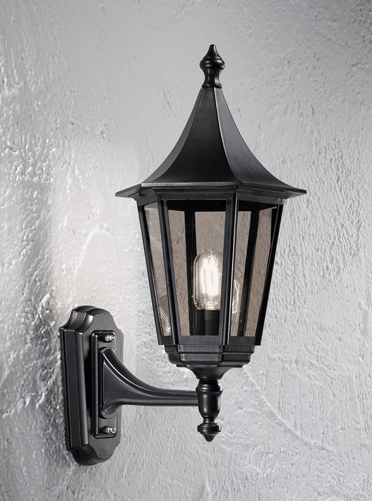 Bournemouth Outdoor Wall Light IP43 - Black Aluminium