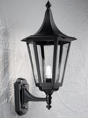 Bournemouth Outdoor Wall Light IP43 - Black Aluminium