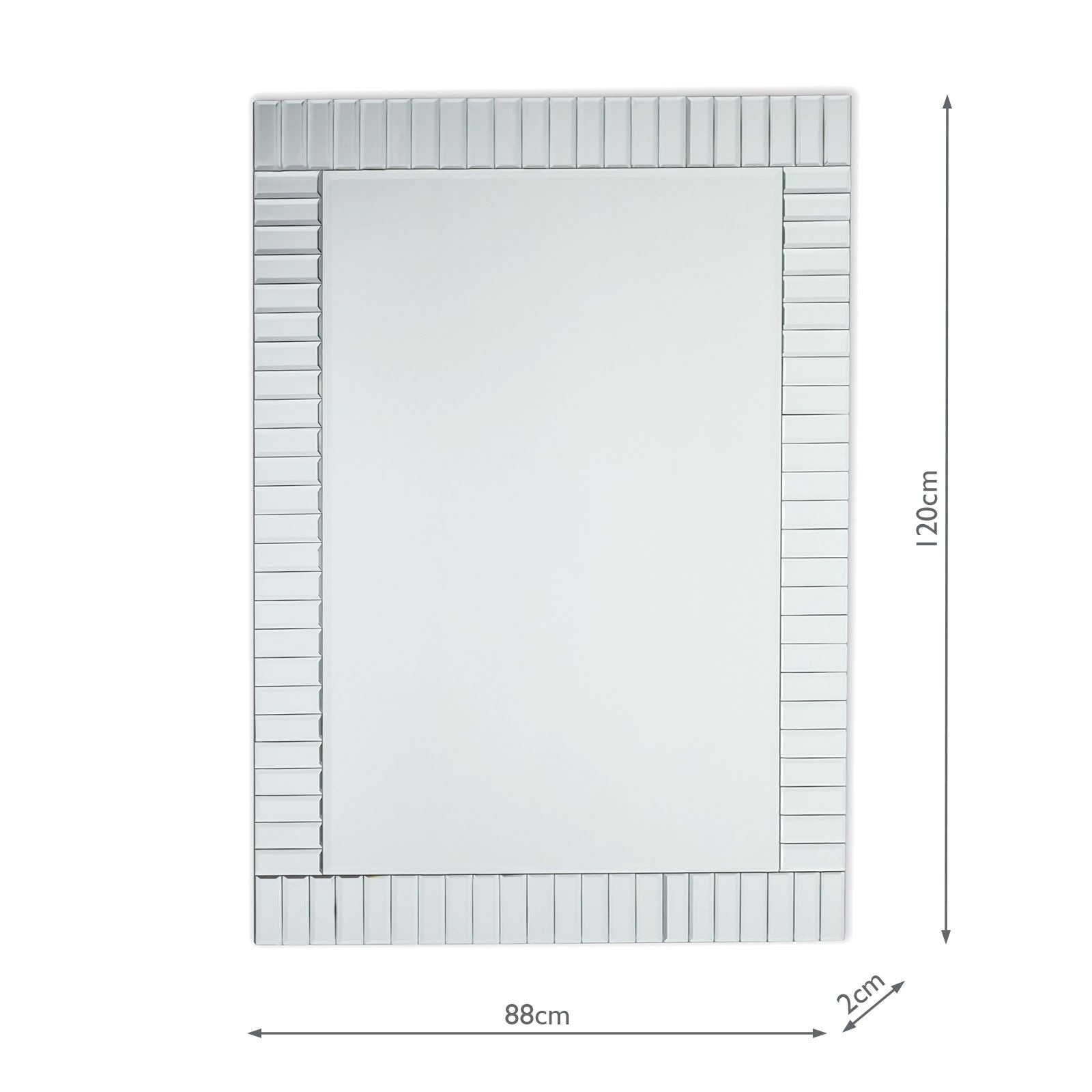 Capri Rectangle Bevelled Mirror - Small and Medium