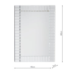 Capri Rectangle Bevelled Mirror - Small and Medium