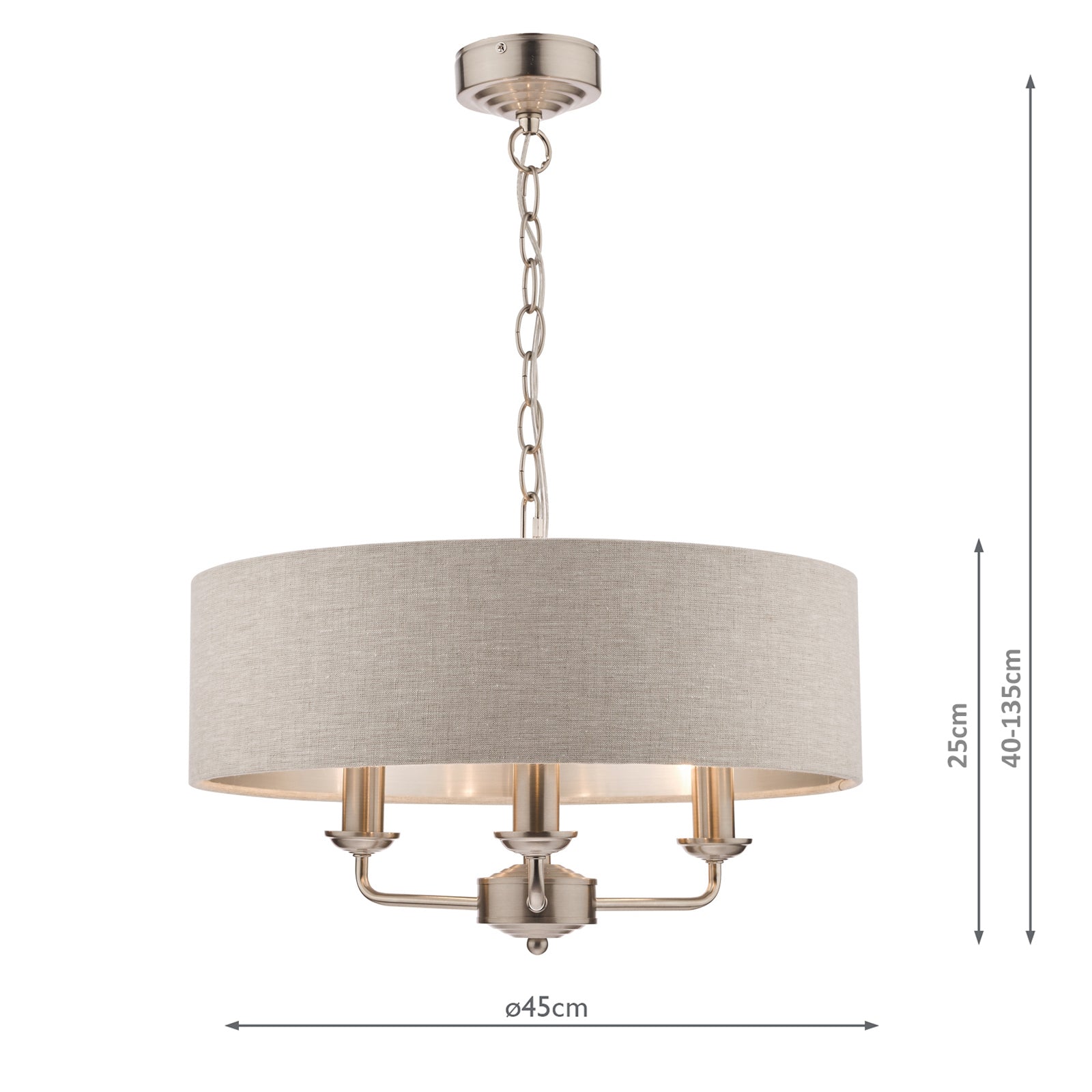 Nicole 3Lt Pendant Various Finishes