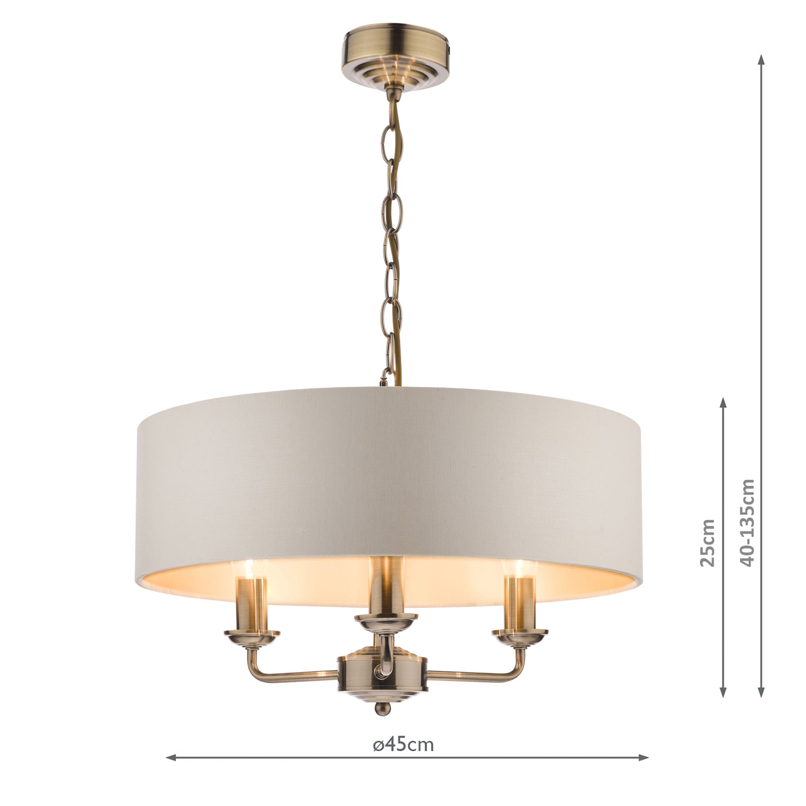 Sorrento 3Lt Pendant Various Finishes