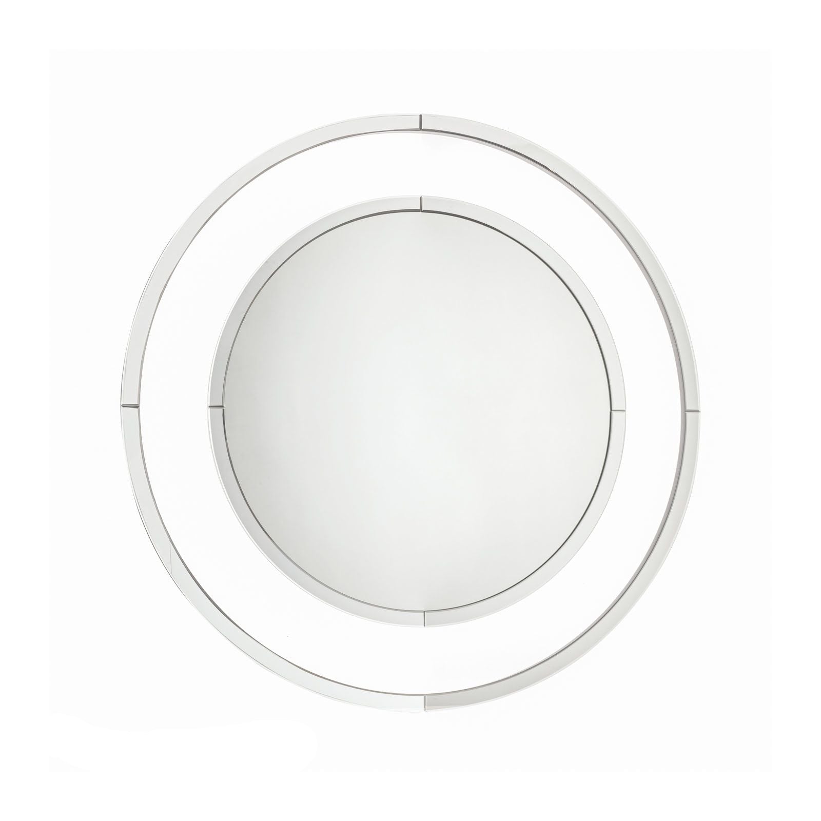 Evie Round Mirror Clear Frame - Small and Large