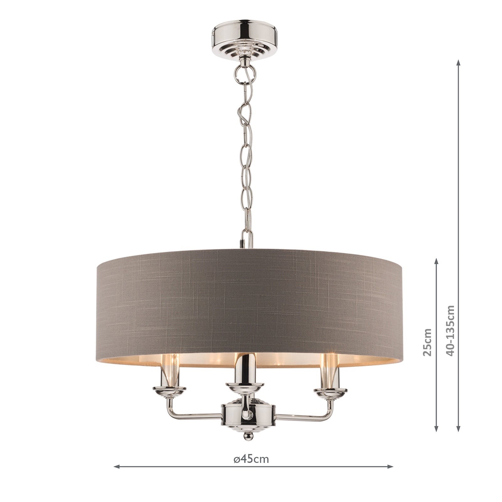 Sorrento 3Lt Pendant Various Finishes
