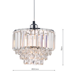 Vienna Easy Fit Pendant Crystal Polished Chrome - Promotional Offer