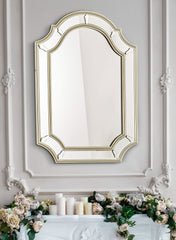 Braxton Rectangle Mirror With Champagne Edging 102 x 71cm
