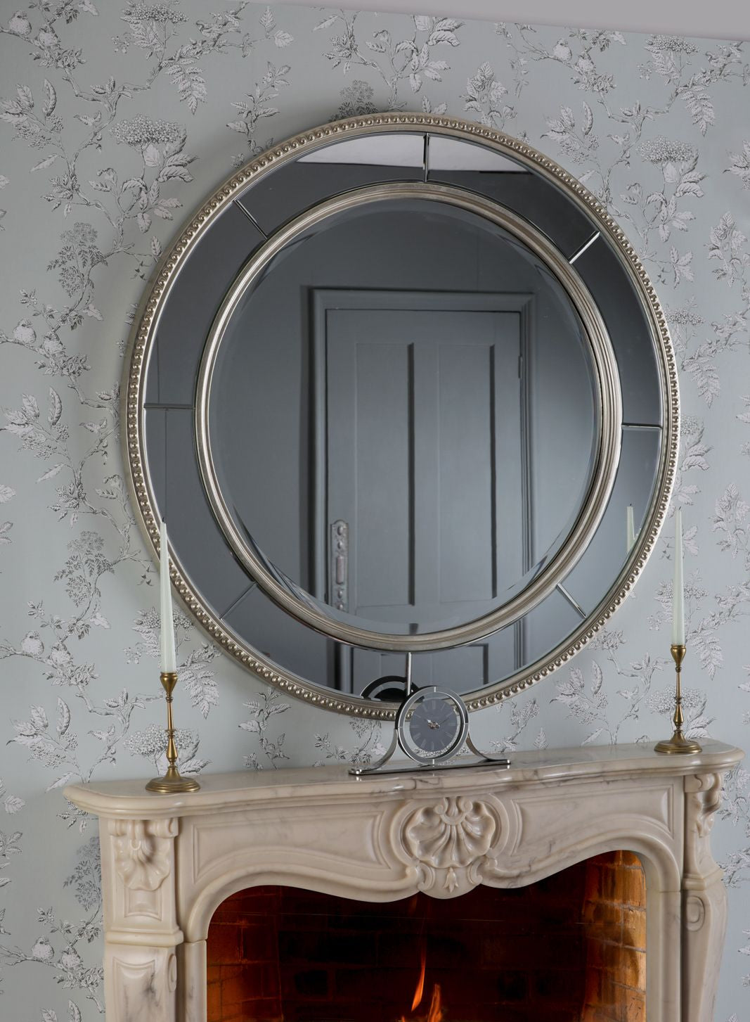 Nolton Mirror - Distressed Glass - Round and Oval