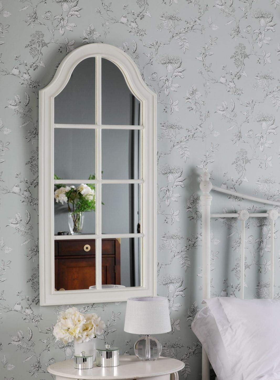 Coombs Rectangle Mirror Distressed Ivory