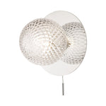 Prague Bathroom Wall Light Polished Chrome/Satin Brass Glass IP44 G9