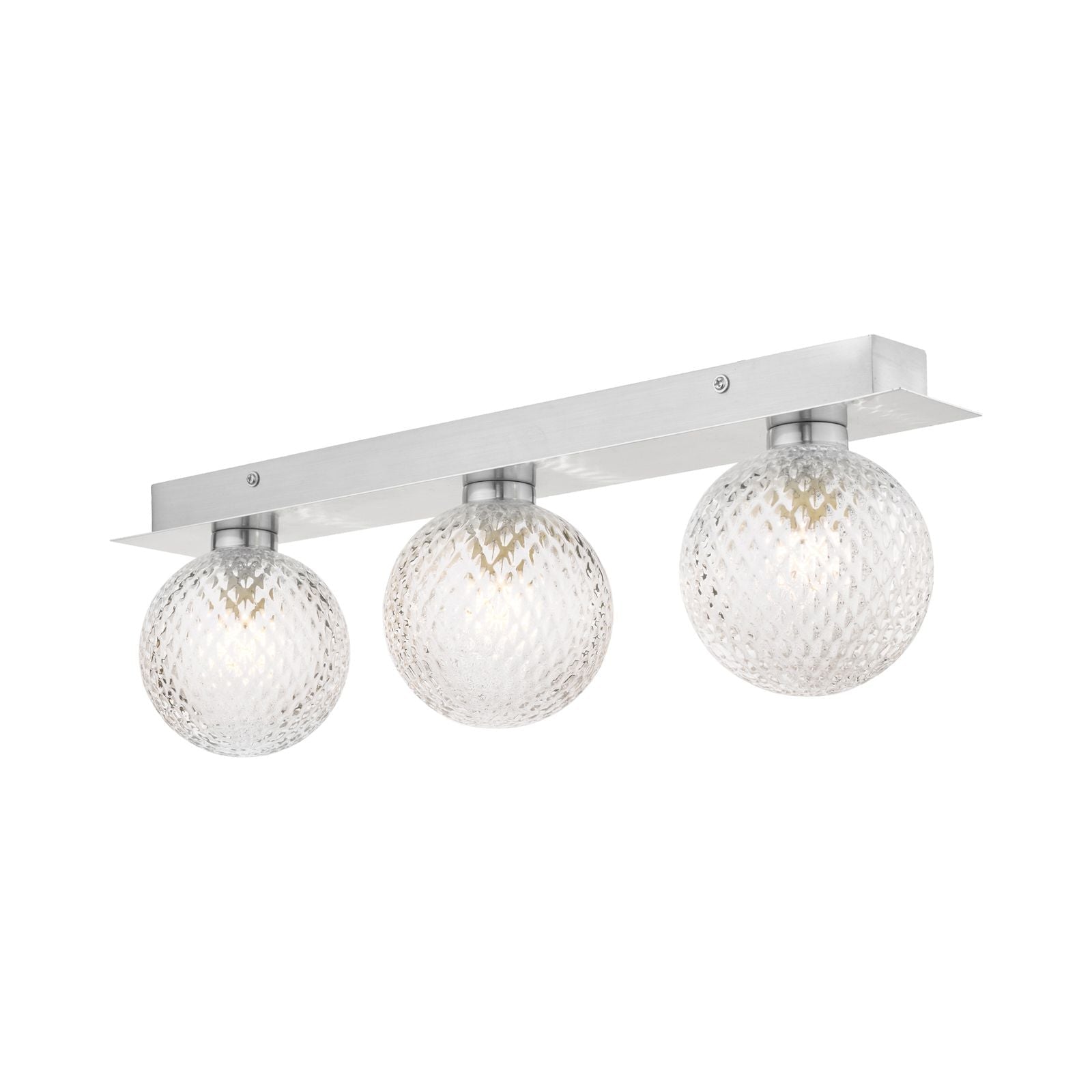Prague 3lt Bathroom Wall Light Polished Chrome/Satin Brass Glass IP44 G9