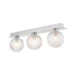 Prague 3lt Bathroom Wall Light Polished Chrome/Satin Brass Glass IP44 G9