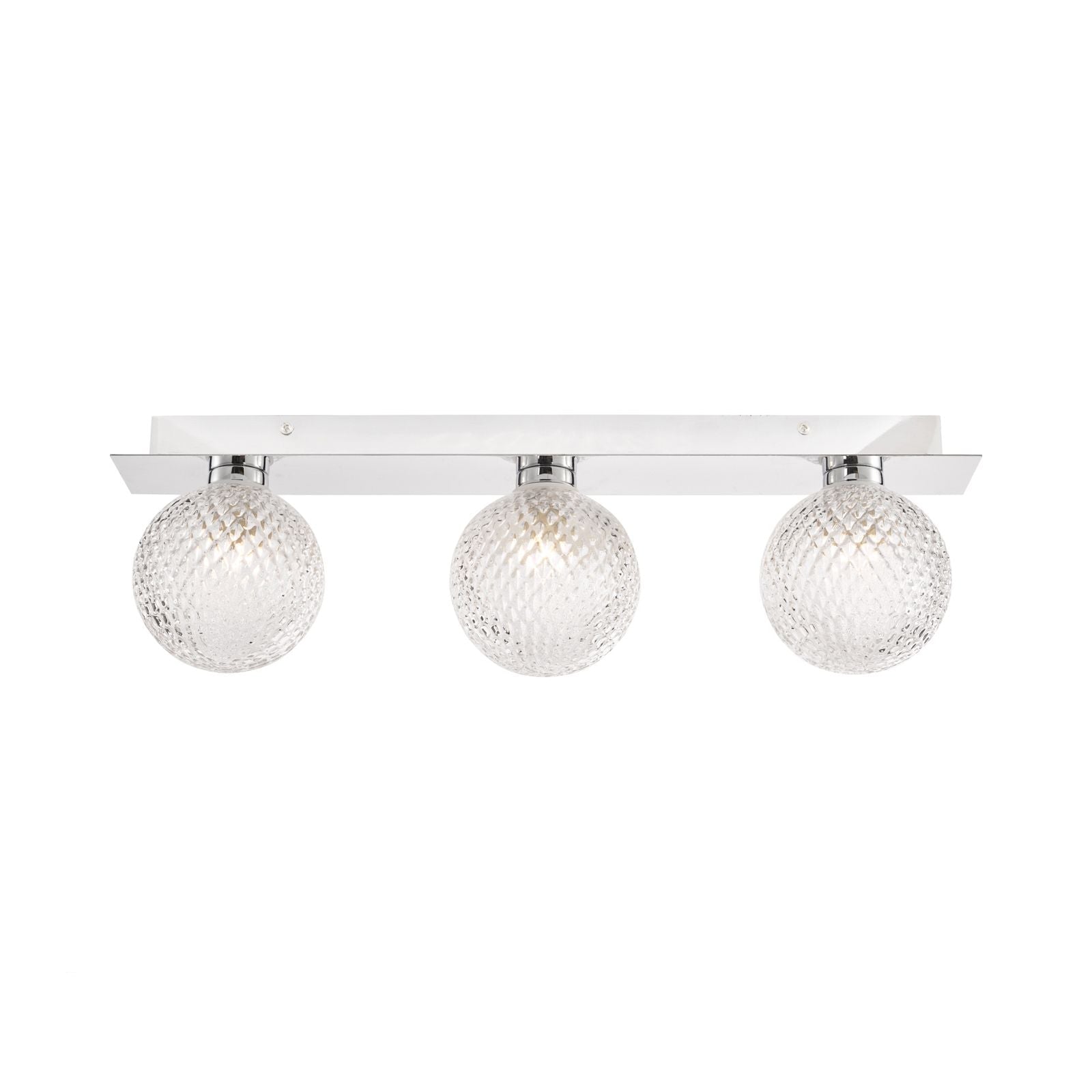 Prague 3lt Bathroom Wall Light Polished Chrome/Satin Brass Glass IP44 G9