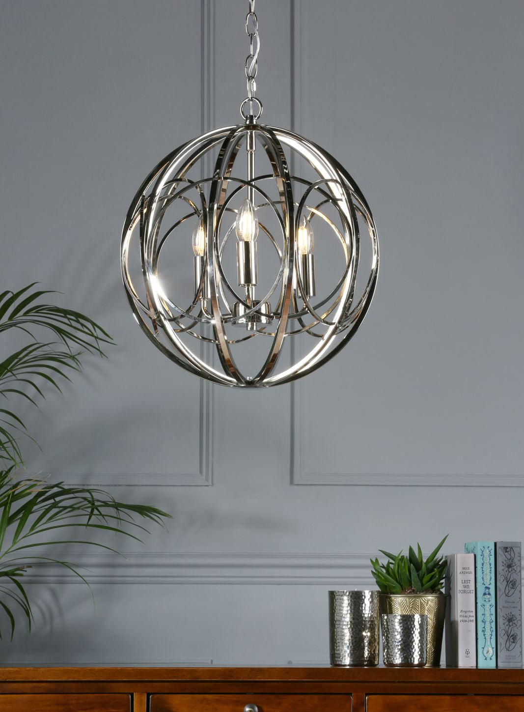 Orbital 3lt Pendant Polished Nickel