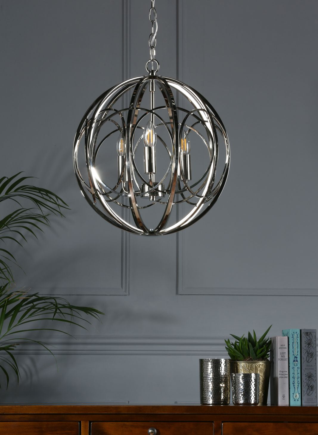 Orbital 3lt Pendant Polished Nickel