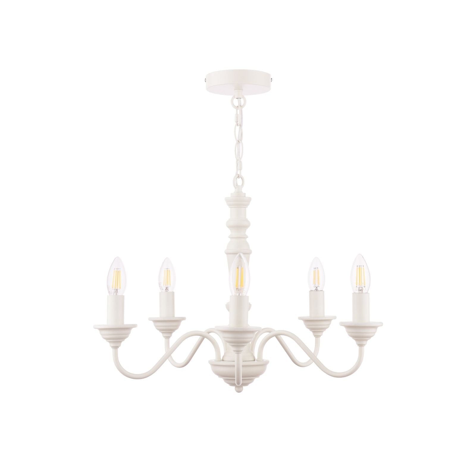 Tate 5lt Pendant Distressed Off White Fitting Only