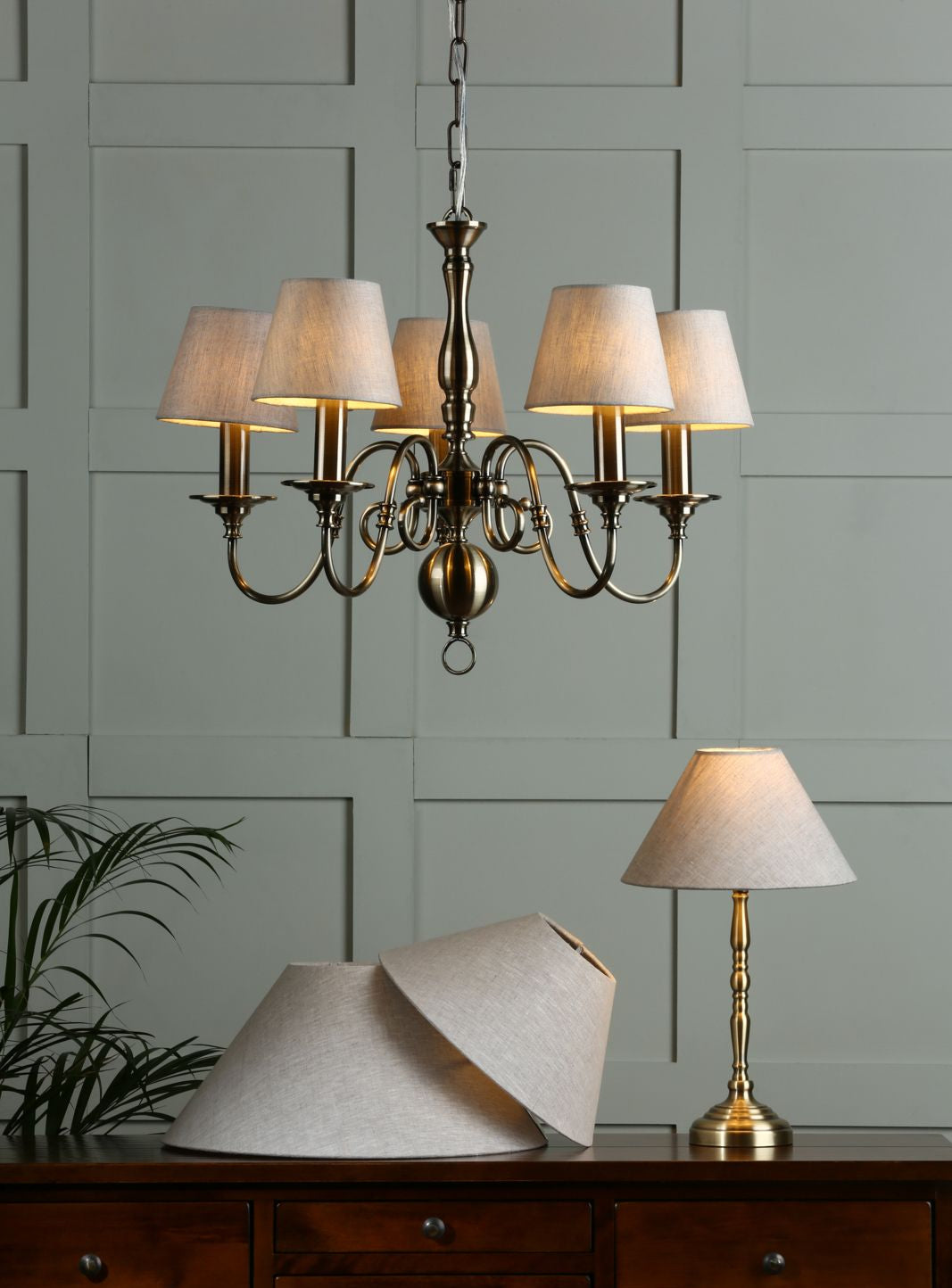 Winchester 5lt Pendant Antique Brass Fitting Only