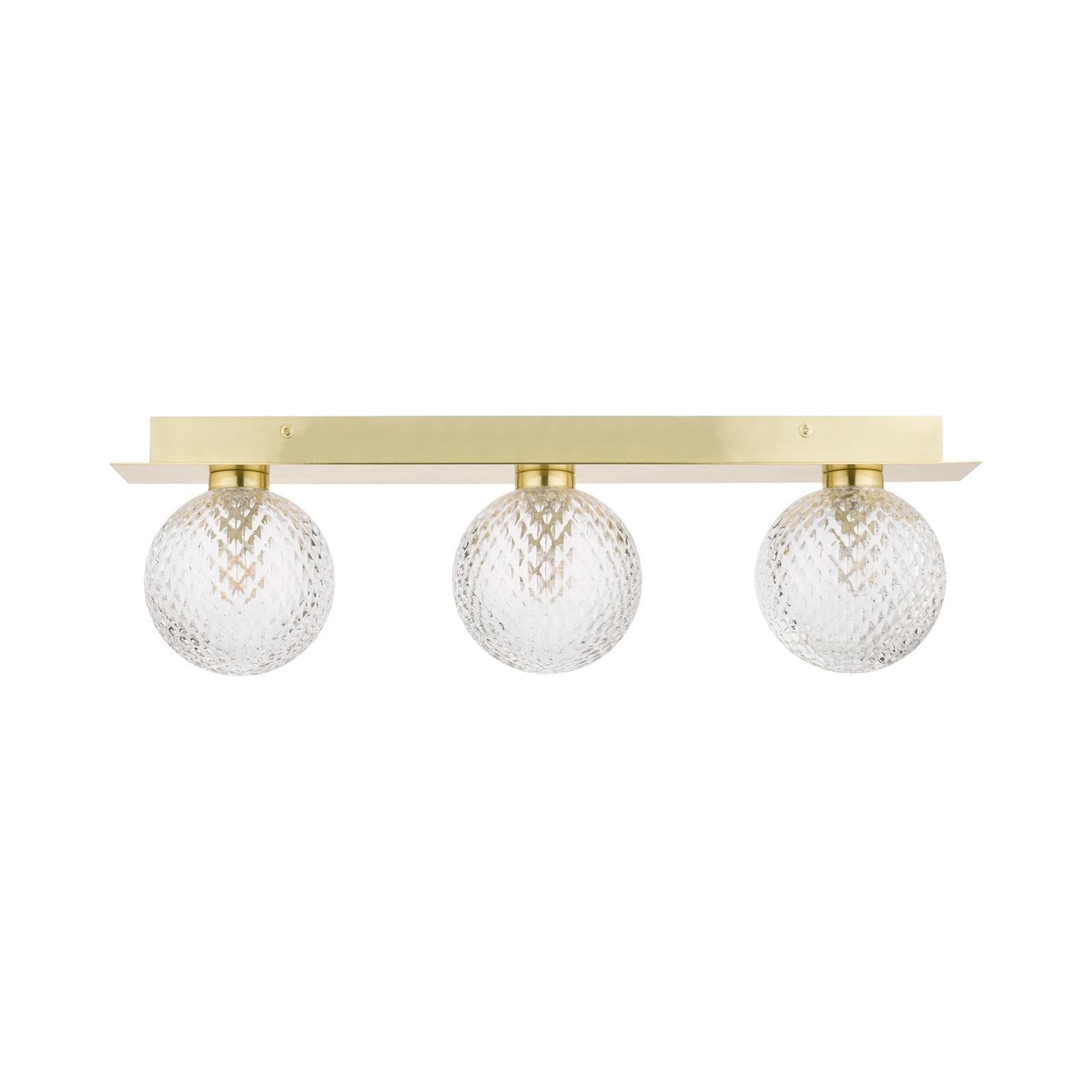 Prague 3lt Bathroom Wall Light Polished Chrome/Satin Brass Glass IP44 G9