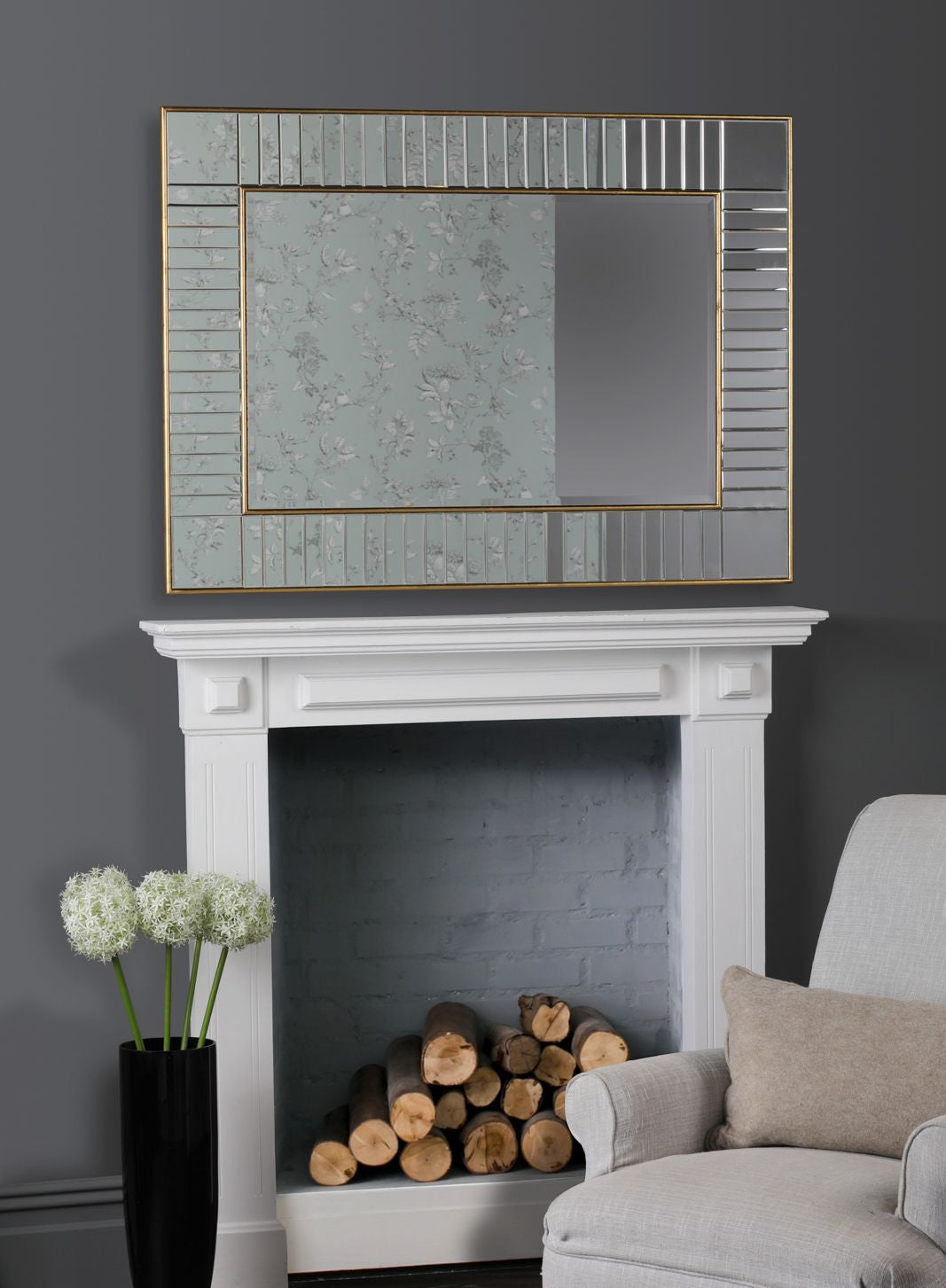 Clemence Mirror Gold Leaf - Rectangle and Square