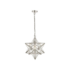 Large Star Pendant Silver Glass