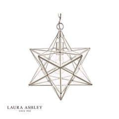 Large Star Pendant Silver Glass