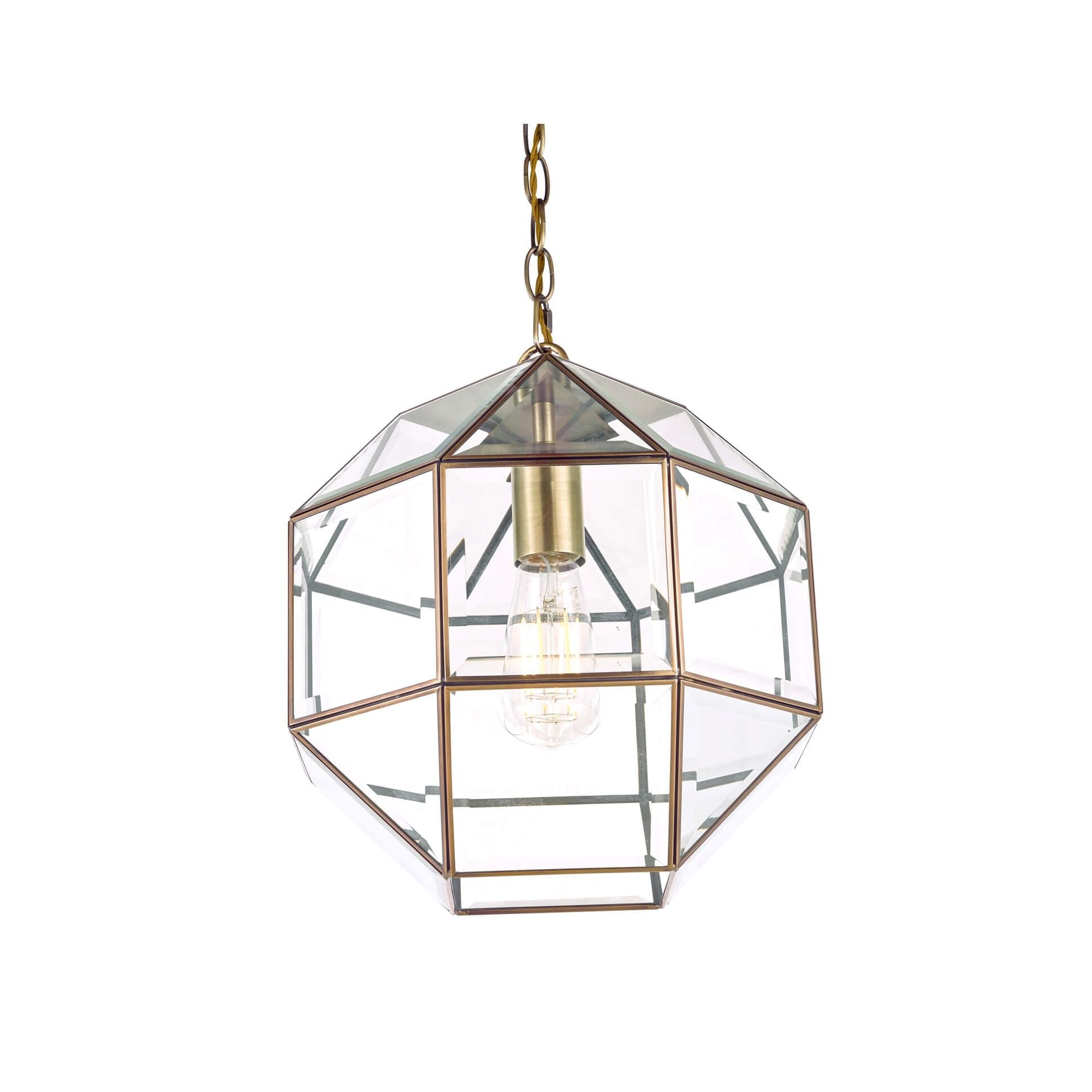 Blackwell Pendant Antique Brass Glass