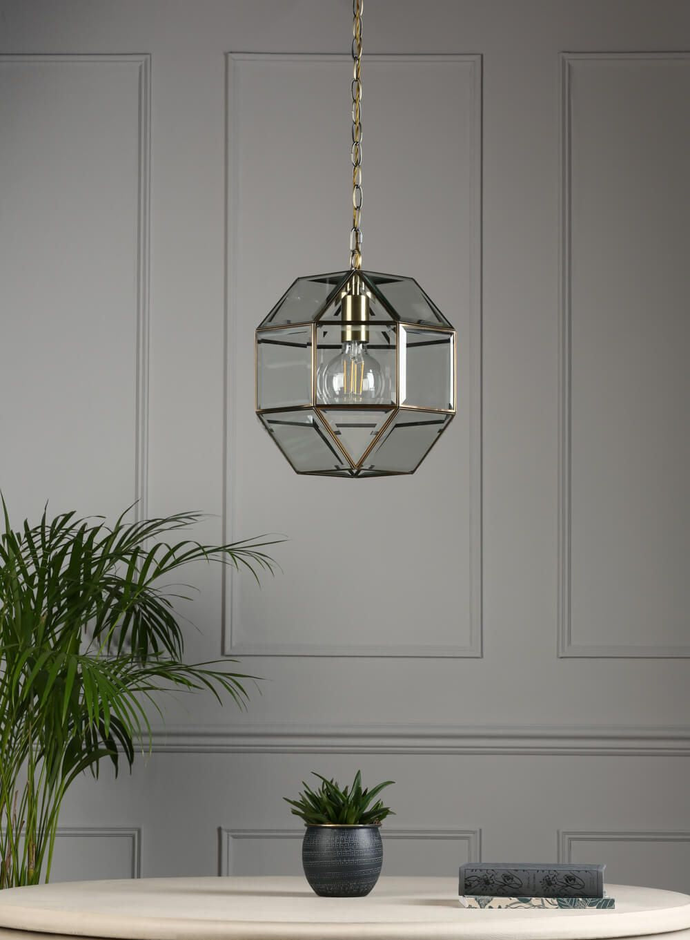 Blackwell Pendant Antique Brass Glass