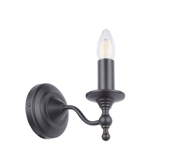 Ludchurch Single Wall Light Industrial Black Bracket Only