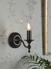 Ludchurch Single Wall Light Industrial Black Bracket Only